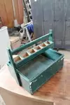 Old wooden toolbox 