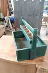 Old wooden toolbox 