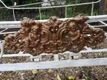 Old wrought iron bed early 20th century with cherubs 40.16 x 72.05 inch