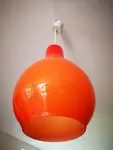 Orange glass pendant light