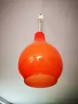 Orange glass pendant light