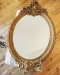 Large oval gold mirror 41.34 inch