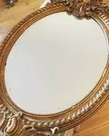 Large oval gold mirror 41.34 inch