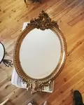 Grand miroir doré