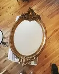 Large oval gold mirror 41.34 inch