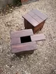 Pair of 19th century salt chests