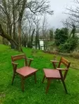 Pair of bridge chairs