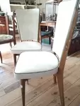 Pair of chairs in white skai