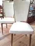 Pair of chairs in white skai
