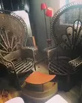 Paire de fauteuil Emanuelle décor paon