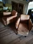 Pair of old club chairs