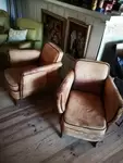 Pair of old club chairs