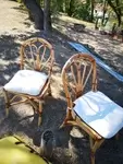 Pair of rattan chairs