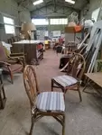 Pair of rattan chairs 