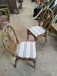 Pair of rattan chairs 