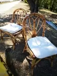 Paire de chaises en rotin