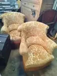 Pair of toad armchairs