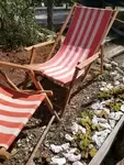 Pair of vintage deckchairs