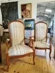 Pair of voltaire armchairs