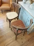 Pair of wooden bistro chairs