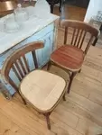 Pair of wooden bistro chairs