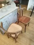 Pair of wooden bistro chairs