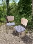 Pair of 70s chrome chairs