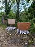 Pair of 70s chrome chairs