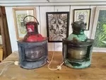 Pair of 20th-century boat lanterns 