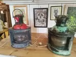 Pair of 20th-century boat lanterns 