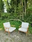Pair of Thonet Boomerang armchairs 