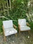 Pair of Thonet Boomerang armchairs 