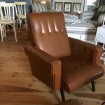 Pair of vintage skai armchairs