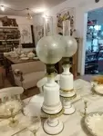 Pair of 19th century oil lamps