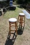 Pair of rattan stools