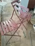 Pairs of garden folding chairs