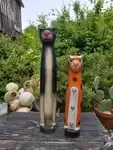 Panthere et tigre sculptés bois 