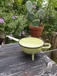 Yellow enamel colander 