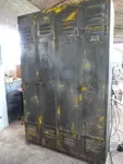 Patinated four-door locker room