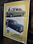 Peugeot 403 60s poster