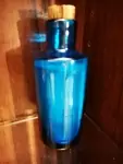 Pharmacy jar blue glass copper acetate