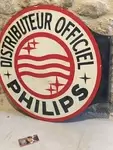 Philips double-sided enamel sign
