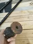 Pine cone staircase ball 