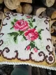 Coussin vintage roses