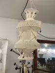 70s crochet ceiling light
