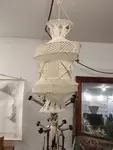 70s crochet ceiling light