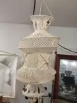 70s crochet ceiling light