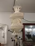 70s crochet ceiling light