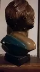 Polychrome little girl bust