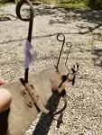 Coat rack with three hooks